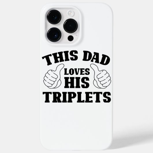 Deze vader houdt van zijn Triplets - Gift for Dad  Case-Mate iPhone Case (Achterkant)