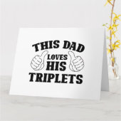 Deze vader houdt van zijn Triplets - Gift for Dad Kaart (Gele Bloem)