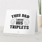 Deze vader houdt van zijn Triplets - Gift for Dad Kaart (Achterkant)