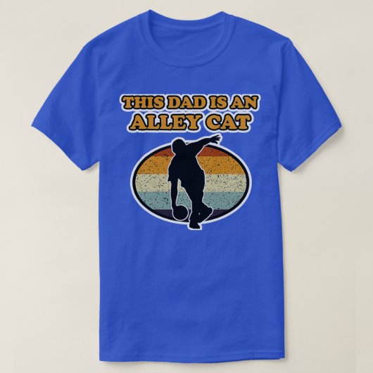 Deze vader is een Alley Cat Bowling T T-shirt (Design voorkant)