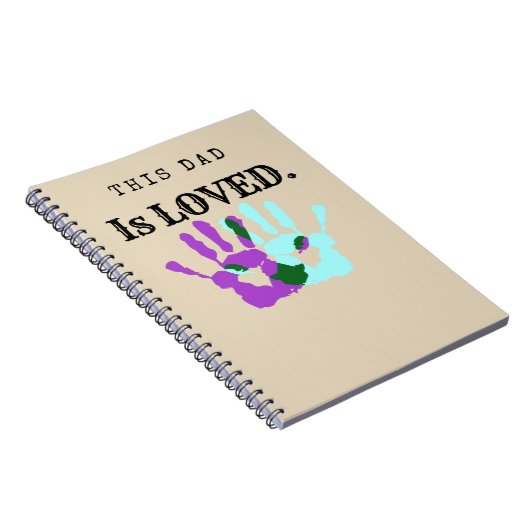 Deze vader is een geliefde Spiral Journal Papa Gif Notitieboek (Rechterzijde)