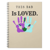 Deze vader is een geliefde Spiral Journal Papa Gif Notitieboek (Voorkant)