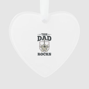 Deze vader rocks vintage gitaar vader shirt ontwer ornament