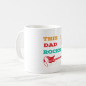 Deze vader rockt op Roll Heavy Metal Fathers Day Koffiemok (Voorkant links)