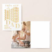 Deze vent een geweldige vader, grappige spreuk Vad Folie Kaarten (Display)