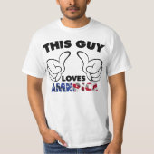 Deze vent houdt van Amerika T-shirt (Voorkant)
