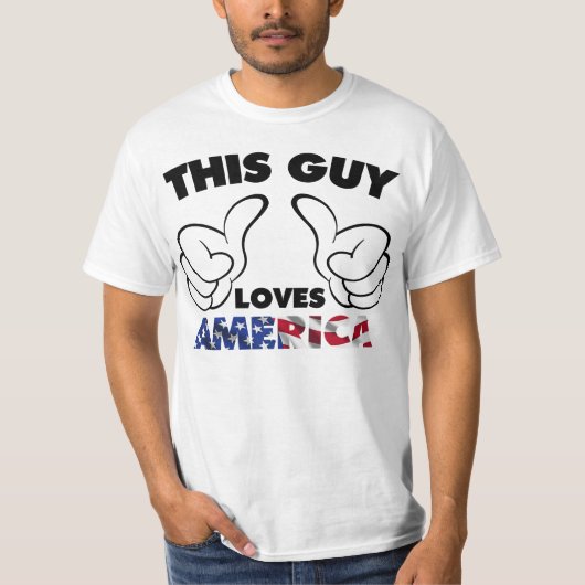 Deze vent houdt van Amerika T-shirt (Voorkant)