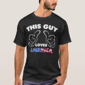 Deze vent houdt van Amerika T-shirt (Voorkant)