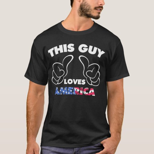 Deze vent houdt van Amerika T-shirt (Voorkant)