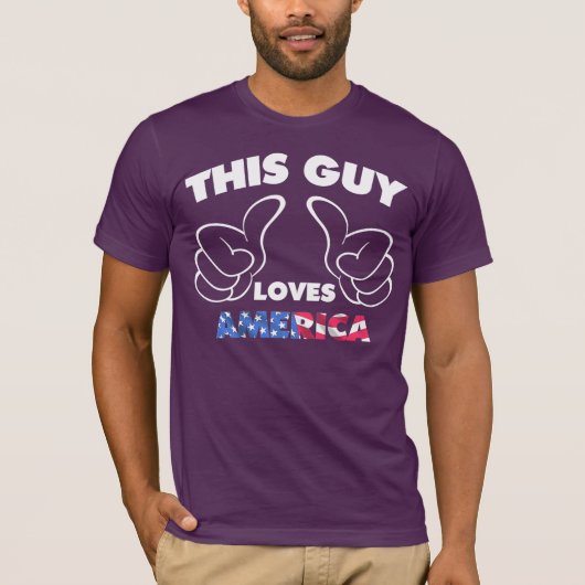 Deze vent houdt van Amerika T-shirt (Voorkant)