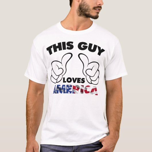 Deze vent houdt van Amerika T-shirt (Voorkant)