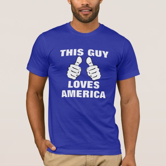 Deze vent houdt van Amerika T-shirt (Voorkant)