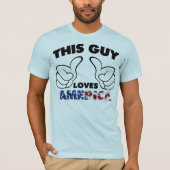Deze vent houdt van Amerika T-shirt (Voorkant)