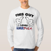 Deze vent houdt van Amerika T-shirt (Voorkant)