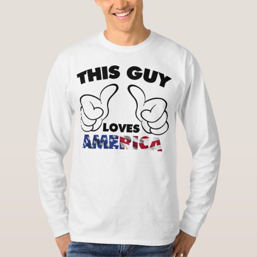 Deze vent houdt van Amerika T-shirt (Voorkant)