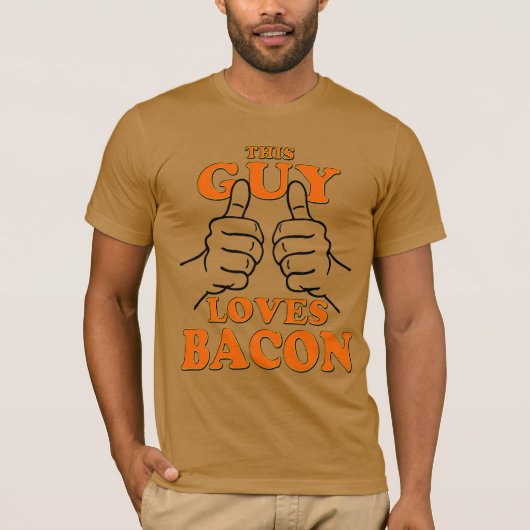 Deze vent houdt van BACON T-shirt (Voorkant)