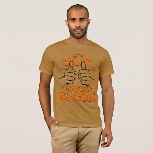 Deze vent houdt van BACON T-shirt (Voorkant volledig)