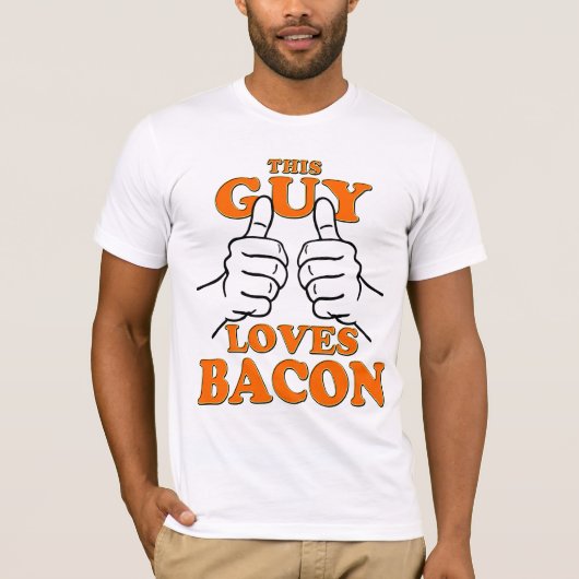 Deze vent houdt van BACON T-shirt (Voorkant)