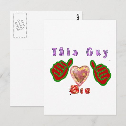 Deze vent houdt van grote cadeaus Kunstprint Briefkaart (Voorkant / Achterkant)