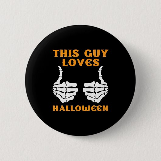Deze vent houdt van Halloween Ronde Button 5,7 Cm (Voorkant)