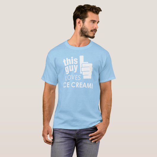 Deze vent houdt van ijskap! t-shirt (Voorkant volledig)