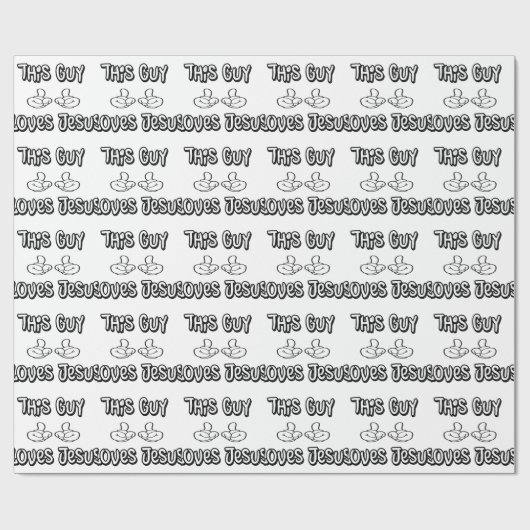 Deze vent houdt van Jezus Cadeaupapier (Vlak)