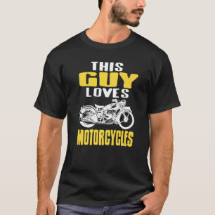Deze vent houdt van Motorfietsen Retro Rider Cadea T-shirt