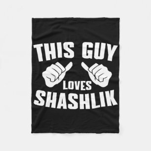 Deze vent houdt van Shashlik - Russisch Bbq Outfit Fleece Deken