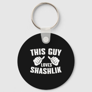 Deze vent houdt van Shashlik - Russisch Bbq Outfit Sleutelhanger