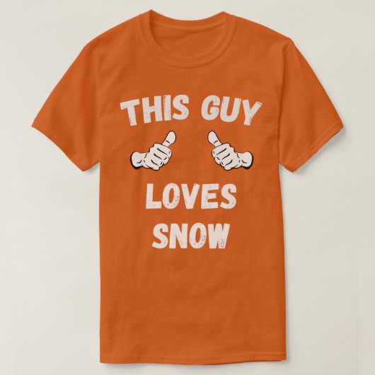 Deze vent houdt van sneeuw t-shirt (Design voorkant)