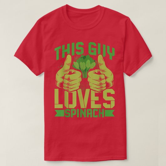 Deze vent houdt van Spinach Vegan Spinach Lovers S T-shirt (Design voorkant)
