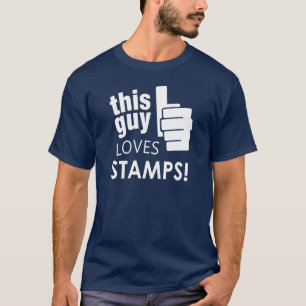 Deze vent houdt van stempels. t-shirt