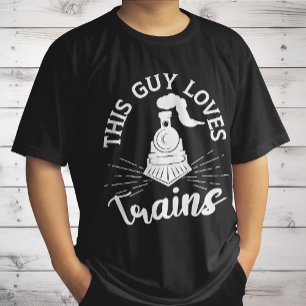 Deze vent houdt van treinen Treinliefhebber Funny  T-shirt