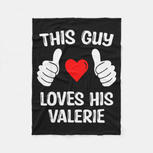 Deze vent houdt van zijn vriendin Valerie vrouw Va Fleece Deken