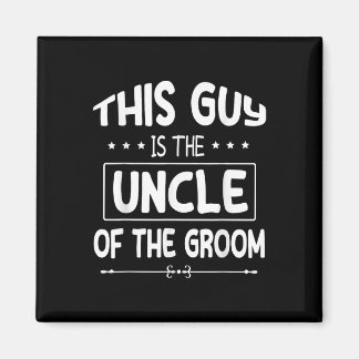 Deze vent is de oom van de bruidegom bruid bruilof magneet