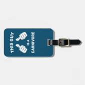 Deze vent is een Carnivore Bagagelabel (Voorkant horizontaal)