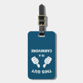 Deze vent is een Carnivore Bagagelabel (Voorkant verticaal)