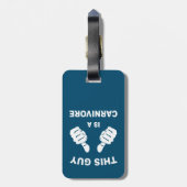 Deze vent is een Carnivore Bagagelabel (Achterkant verticaal)