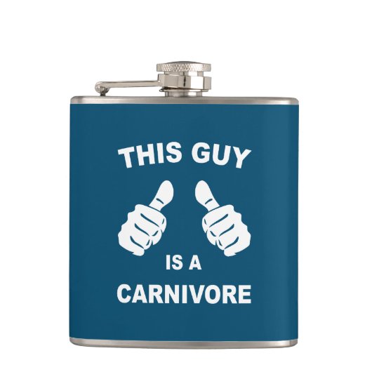 Deze vent is een Carnivore Heupfles (Voorkant)