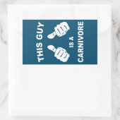 Deze vent is een Carnivore Rechthoekige Sticker (Tas)
