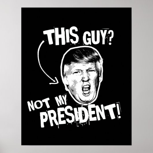 Deze vent is niet mijn President — Anti-Trump-desi Poster (Voorkant)