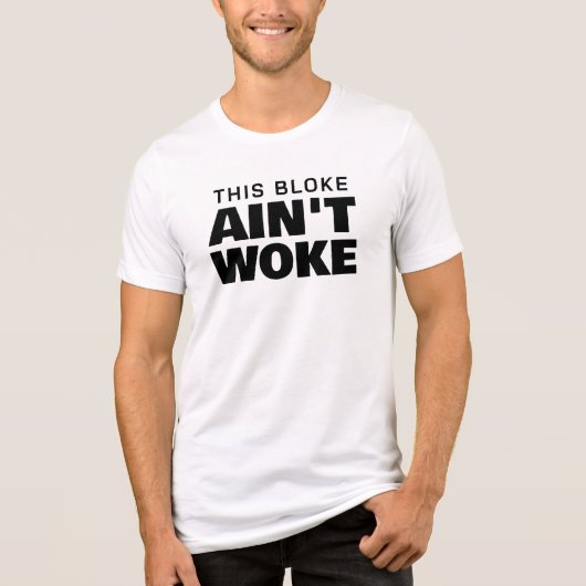 Deze vent is niet wakker Tri-Blend shirt (Voorkant)