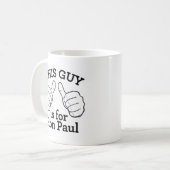 Deze vent is voor Ron Paul. Koffiemok (Voorkant links)