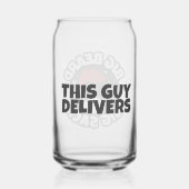 Deze vent levert! Grappige Kerstcocktail Blikvorm Glas (Achterkant)