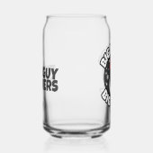 Deze vent levert! Grappige Kerstcocktail Blikvorm Glas (Rechts)