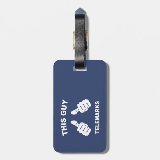 Deze vent Telemarks Bagagelabel (Achterkant verticaal)