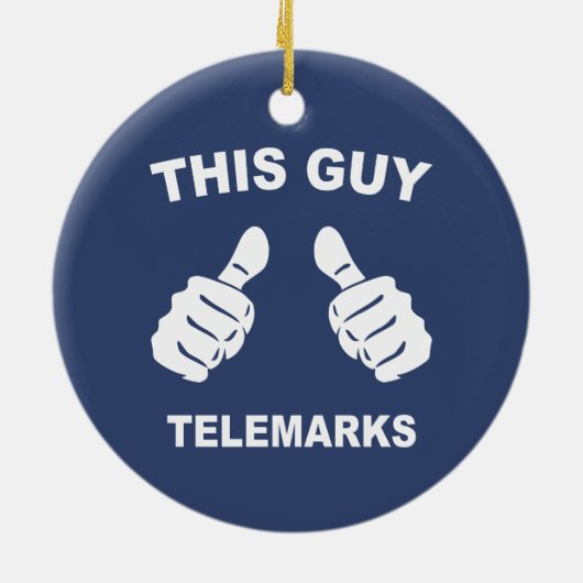 Deze vent Telemarks Keramisch Ornament (Achterkant)