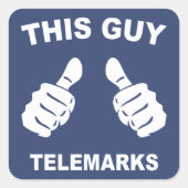 Deze vent Telemarks Vierkante Sticker (Voorkant)