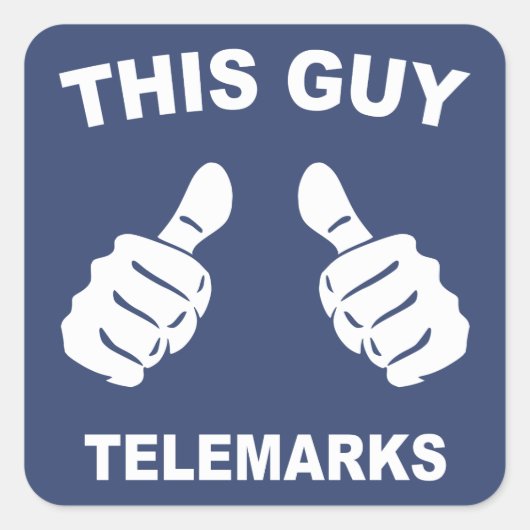 Deze vent Telemarks Vierkante Sticker (Voorkant)