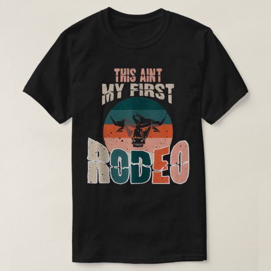Deze verf mijn eerste Rodeo Bull Riding Cowboy Vin T-shirt (Design voorkant)